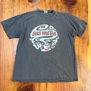 Vintage Oneita Gas Huffer Epitath Double sided Men's Shirt XL Band Punk E4-16